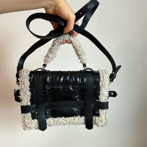 Zara shearling trim bag
